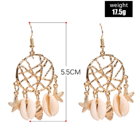 EUROPEAN STARFISH SHELL EARRINGS