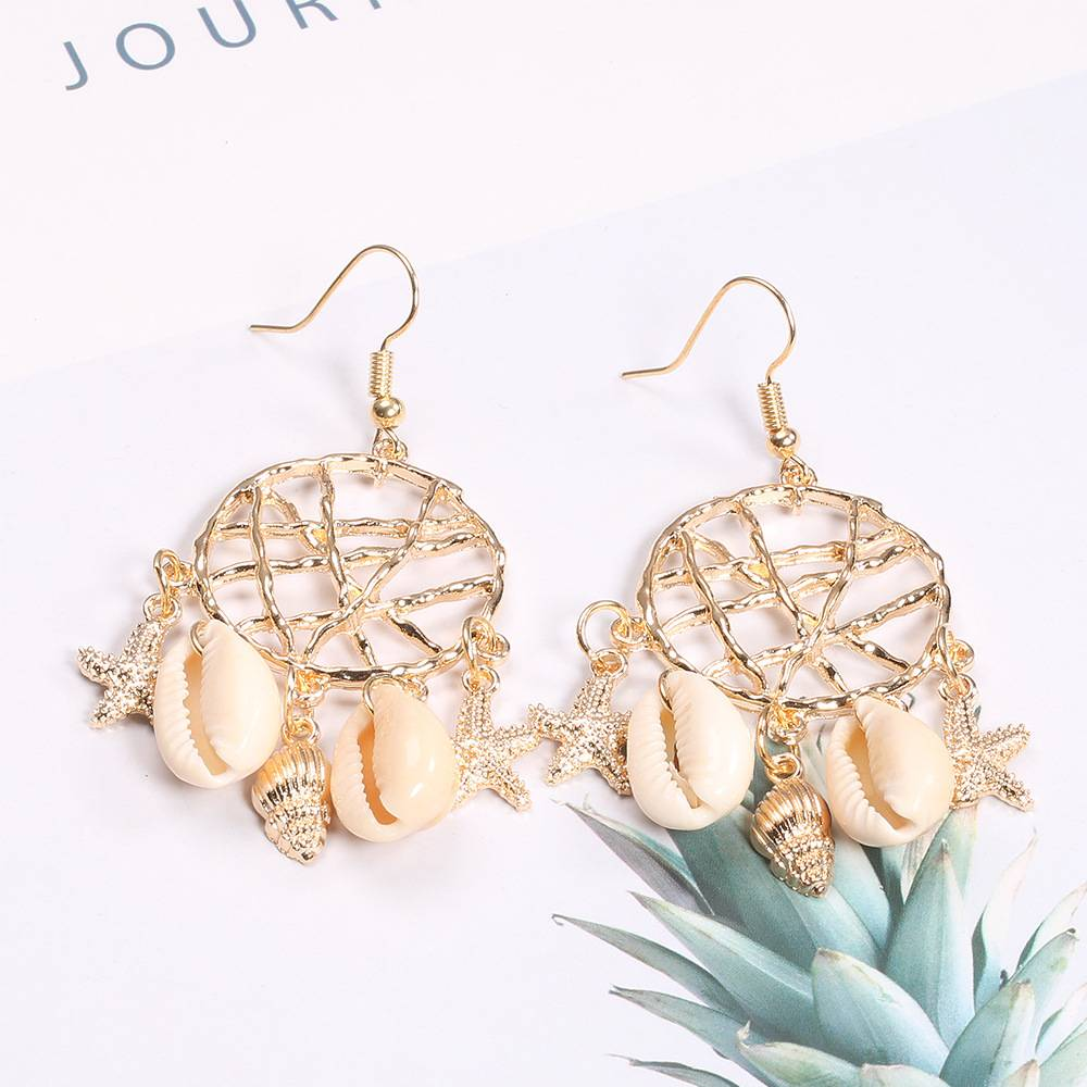 EUROPEAN STARFISH SHELL EARRINGS