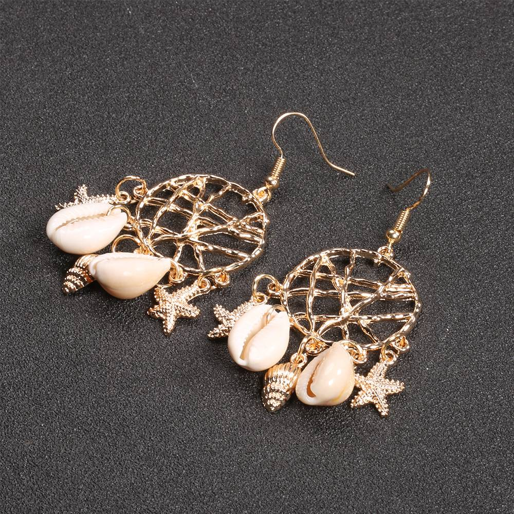 EUROPEAN STARFISH SHELL EARRINGS