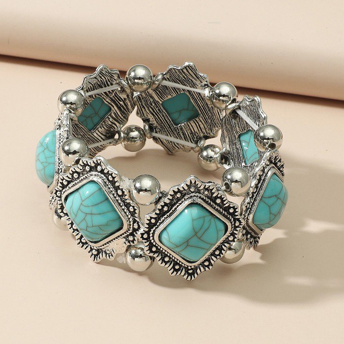 VINTAGE RESIN ELASTIC BRACELET