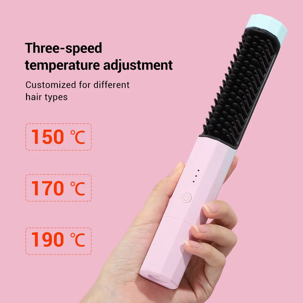 CORDLESS ELECTRIC HAIR STRAIGHTENING COMB