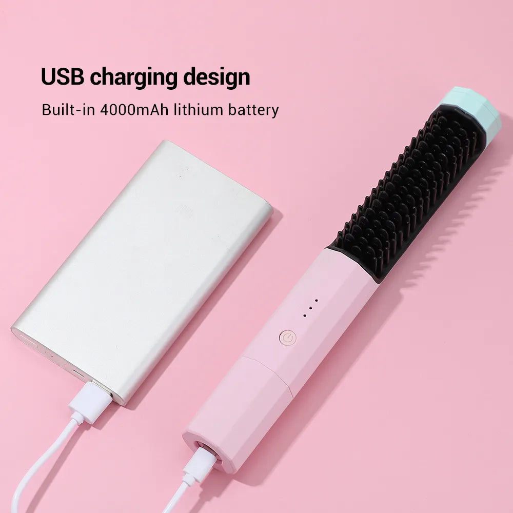 CORDLESS ELECTRIC HAIR STRAIGHTENING COMB