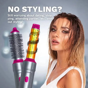 5 in 1 Hair Dryer Hot Comb Set Wet and Dry Professional Curling Iron Hair Straightener Styling Tool Hair Dryer Household