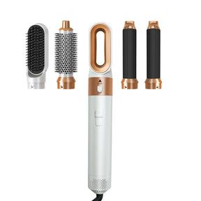 5 in 1 Hair Dryer Hot Comb Set Wet and Dry Professional Curling Iron Hair Straightener Styling Tool Hair Dryer Household