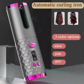 CORDLESS AUTO ROTATING HAIR CURLER